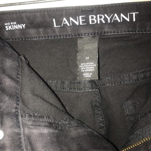 Lane Bryant Super Stretch Skinny Jeans Black 22 - Picture 6 of 7